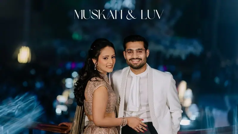 Still from the wedding film of Muskan and Luv at the Fairmont, Jaipur